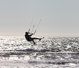 Windsurfing practice in the north of Peru